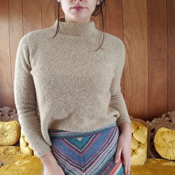L.L. Bean Sweaters - L. L. Bean Tan Cozy  Mock Neck Sweater